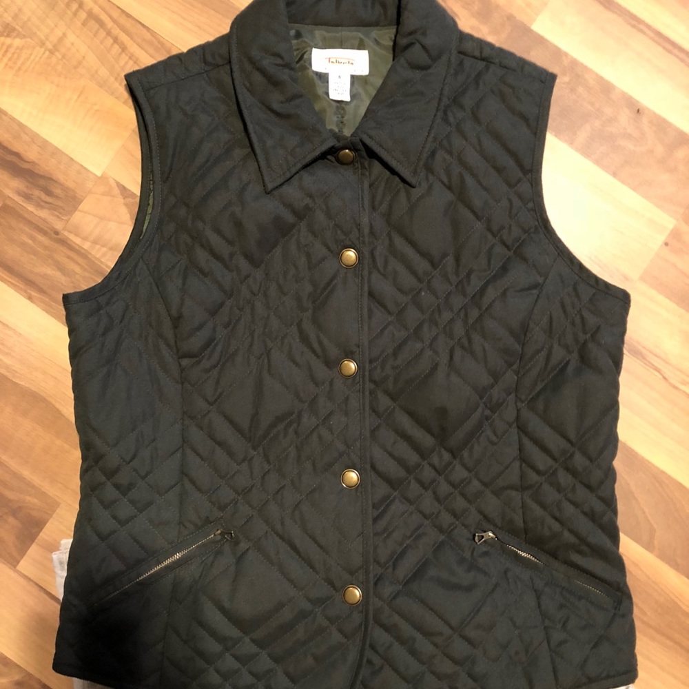 ⭐️WORN ONCE! Hunter green Talbots petites vest. - Picture 2 of 7